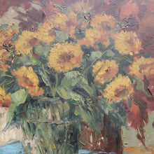 Load image into Gallery viewer, x SOLD Antique French Framed Oil on Canvas still Life, Flowers in a Vase in a Gilt Frame. Signed. B11638