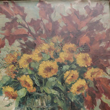 Load image into Gallery viewer, x SOLD Antique French Framed Oil on Canvas still Life, Flowers in a Vase in a Gilt Frame. Signed. B11638