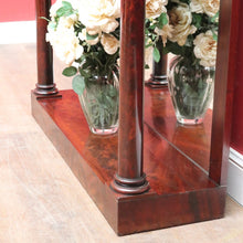 Load image into Gallery viewer, Antique Mahogany Mirror Back Display Stand Two Tier English. B12943