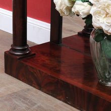 Load image into Gallery viewer, Antique Mahogany Mirror Back Display Stand Two Tier English. B12943