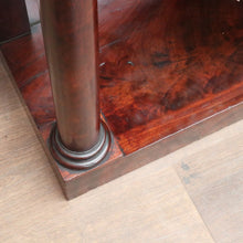 Load image into Gallery viewer, Antique Mahogany Mirror Back Display Stand Two Tier English. B12943