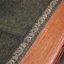 Load image into Gallery viewer, x SOLD Antique English Oak and Leather Twin Pedestal Office Desk with Nine Drawers and Brass Handles. B12073