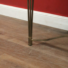 Load image into Gallery viewer, Wrought Iron Lamp Table with Bevelled Glass Insert – Gold-Toned Base. B12524