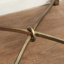 Load image into Gallery viewer, Wrought Iron Lamp Table with Bevelled Glass Insert – Gold-Toned Base. B12524