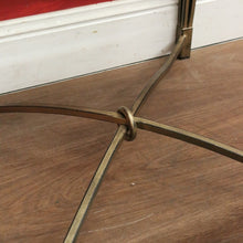 Load image into Gallery viewer, Wrought Iron Lamp Table with Bevelled Glass Insert – Gold-Toned Base. B12524