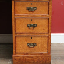 Load image into Gallery viewer, x SOLD Antique English Oak and Leather Twin Pedestal Office Desk with Nine Drawers and Brass Handles. B12073