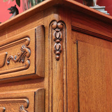Load image into Gallery viewer, Vintage French Oak Lingerie Chest Compact Drawers Brass Handles. B12845