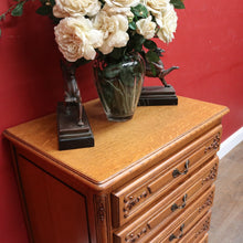 Load image into Gallery viewer, Vintage French Oak Lingerie Chest Compact Drawers Brass Handles. B12845