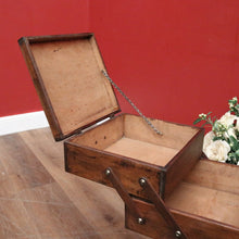 Load image into Gallery viewer, French Oak Sewing Caddy – Scissor-Action, Six Compartments, Carry Handle. B11876