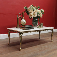 Load image into Gallery viewer, x SOLD Vintage Italian Coffee Table Marble Top Brass Floral Louis XV Style. B12945