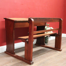 Load image into Gallery viewer, x SOLD A Vintage Mid-Century Australian School Desk - Seats Two, Lift Seat and desk. B12074