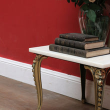 Load image into Gallery viewer, Vintage Italian Marble Top Lamp Table Louis XV Style Brass Base. B12944