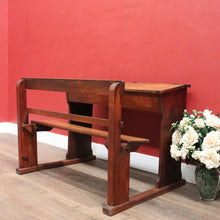 Load image into Gallery viewer, x SOLD A Vintage Mid-Century Australian School Desk - Seats Two, Lift Seat and desk. B12074