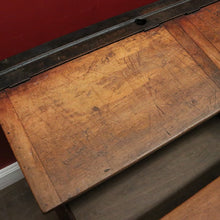 Load image into Gallery viewer, x SOLD A Vintage Mid-Century Australian School Desk - Seats Two, Lift Seat and desk. B12074