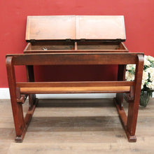 Load image into Gallery viewer, x SOLD A Vintage Mid-Century Australian School Desk - Seats Two, Lift Seat and desk. B12074