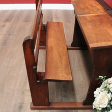 Load image into Gallery viewer, x SOLD A Vintage Mid-Century Australian School Desk - Seats Two, Lift Seat and desk. B12074