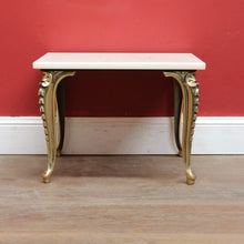 Load image into Gallery viewer, Vintage Italian Marble Top Lamp Table Louis XV Style Brass Base. B12944