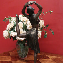 Load image into Gallery viewer, x SOLD Large Bronze-Look Dancing Lady Figurine – Art Deco Elegance – Vintage Sculpture. B12528