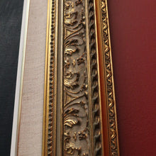 Load image into Gallery viewer, x SOLD Oil on Board Chinese Woman with a Fan, in a gilt gold-coloured Frame. Chinese Girl. Signed May Lin.B12069