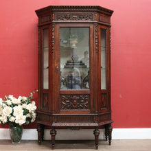 Load image into Gallery viewer, x SOLD Antique French China Cabinet, French Oak, Glass Shelves, Door and Sides, Key.