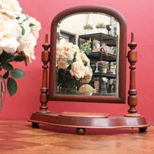 Load image into Gallery viewer, Antique English Toilet Mirror with Bevelled Glass & Jewellery Compartment. B12510