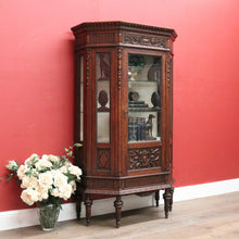 Load image into Gallery viewer, x SOLD Antique French China Cabinet, French Oak, Glass Shelves, Door and Sides, Key.