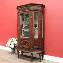 Load image into Gallery viewer, x SOLD Antique French China Cabinet, French Oak, Glass Shelves, Door and Sides, Key.