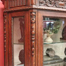 Load image into Gallery viewer, x SOLD Antique French China Cabinet, French Oak, Glass Shelves, Door and Sides, Key.