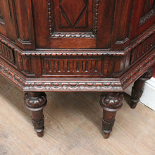 Load image into Gallery viewer, x SOLD Antique French China Cabinet, French Oak, Glass Shelves, Door and Sides, Key.