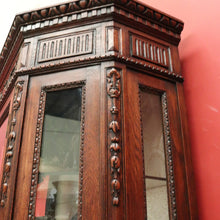 Load image into Gallery viewer, x SOLD Antique French China Cabinet, French Oak, Glass Shelves, Door and Sides, Key.
