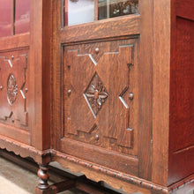 Load image into Gallery viewer, x SOLD Antique French Oak Four-Door Breakfront Bookcase or China Cabinet, Spiral Legs. B11471
