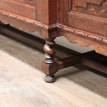 Load image into Gallery viewer, x SOLD Antique French Oak Four-Door Breakfront Bookcase or China Cabinet, Spiral Legs. B11471