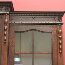 Load image into Gallery viewer, x SOLD Antique French Oak Four-Door Breakfront Bookcase or China Cabinet, Spiral Legs. B11471