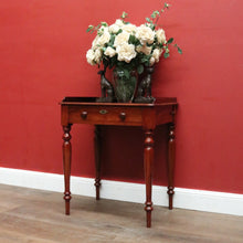Load image into Gallery viewer, x SOLD Australian Cedar Hall Table – Single Drawer, Gallery Back, Turned Legs, Brass Escutcheon. B12540