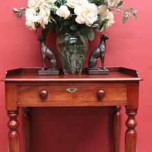Load image into Gallery viewer, x SOLD Australian Cedar Hall Table – Single Drawer, Gallery Back, Turned Legs, Brass Escutcheon. B12540