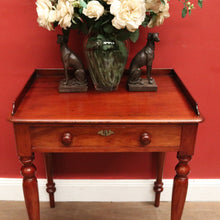 Load image into Gallery viewer, x SOLD Australian Cedar Hall Table – Single Drawer, Gallery Back, Turned Legs, Brass Escutcheon. B12540