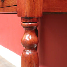Load image into Gallery viewer, x SOLD Australian Cedar Hall Table – Single Drawer, Gallery Back, Turned Legs, Brass Escutcheon. B12540