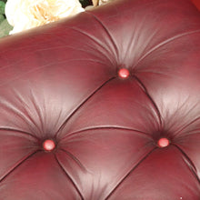 Load image into Gallery viewer, Antique English Mahogany Bedroom Stool c1940 Burgundy Leather Seat. B12920