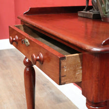 Load image into Gallery viewer, x SOLD Australian Cedar Hall Table – Single Drawer, Gallery Back, Turned Legs, Brass Escutcheon. B12540
