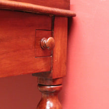 Load image into Gallery viewer, x SOLD Australian Cedar Hall Table – Single Drawer, Gallery Back, Turned Legs, Brass Escutcheon. B12540
