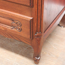 Load image into Gallery viewer, x SOLD Vintage French Oak Lingerie Chest Tall Four Drawer Cabinet. B12825