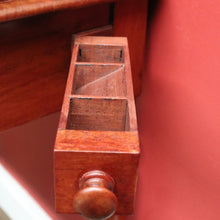 Load image into Gallery viewer, x SOLD Australian Cedar Hall Table – Single Drawer, Gallery Back, Turned Legs, Brass Escutcheon. B12540