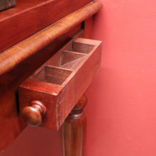 Load image into Gallery viewer, x SOLD Australian Cedar Hall Table – Single Drawer, Gallery Back, Turned Legs, Brass Escutcheon. B12540