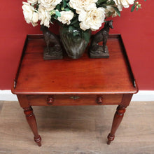 Load image into Gallery viewer, x SOLD Australian Cedar Hall Table – Single Drawer, Gallery Back, Turned Legs, Brass Escutcheon. B12540