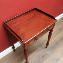Load image into Gallery viewer, x SOLD Australian Cedar Hall Table – Single Drawer, Gallery Back, Turned Legs, Brass Escutcheon. B12540