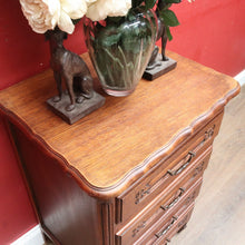 Load image into Gallery viewer, x SOLD Vintage French Oak Lingerie Chest Tall Four Drawer Cabinet. B12825
