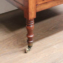 Load image into Gallery viewer, Antique English Mahogany Music Canterbury – X-Frame Dividers, Drawer & Brass Castors. B12539