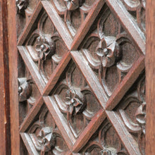 Load image into Gallery viewer, Antique French Oak Gothic Revival Sideboard c1850s Carved Panels. B12779