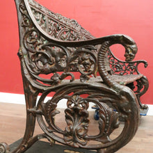 Load image into Gallery viewer, x SOLD An Impressive French Cast Iron Garden Chair or Seat with a Leaf Pattern. B12026