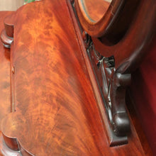 Load image into Gallery viewer, x SOLD Antique English Mahogany Toilet Mirror – Flame Mahogany, Drawer, Oval Glass. B12537